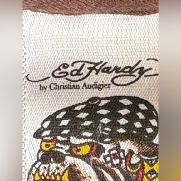 Ed Hardy Brown Skull Graphic Tee - Picture 12 of 15